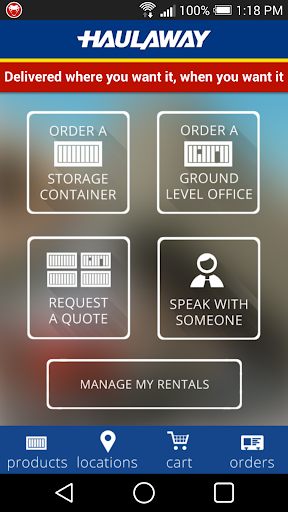 Haulaway Storage Container App