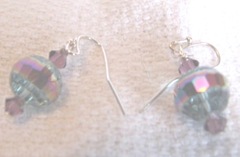 earrings 6.5.2012 crystal turq and purple