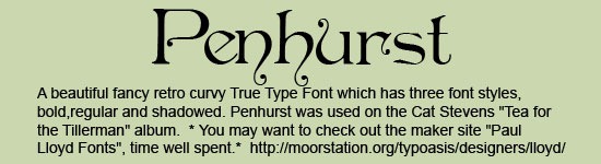 Penhurst-Font Penhurst-Font