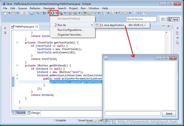 WindowBuilder Run Java Application