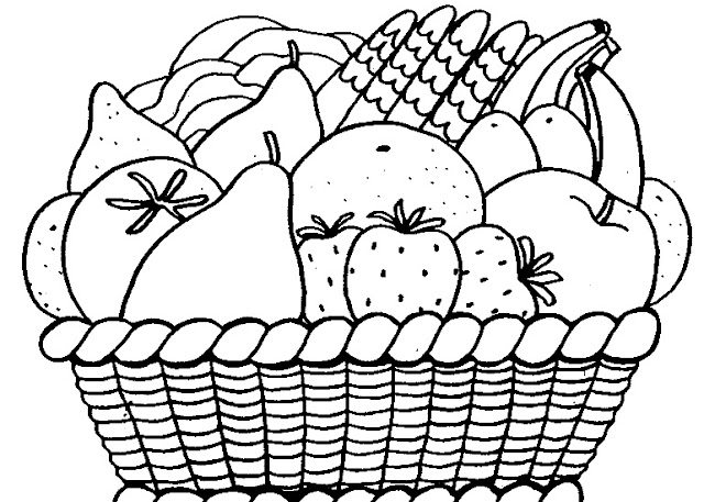 Canasta De Frutas Para Colorear Imagui