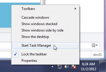 Membuka Task Manager di Windows 7