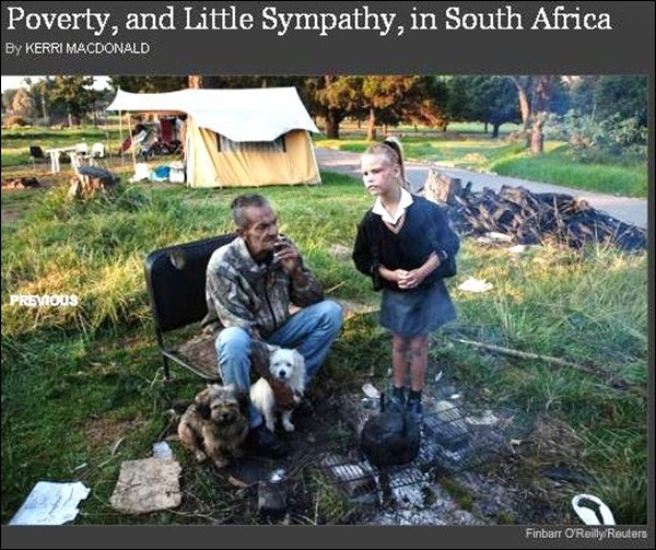 White Poverty and little sympathy in South Africa Reuters photog Finnbar OReilly