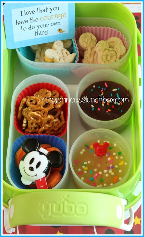 We LOVE our Yubo lunch box with some added Lunchbox Love! #Yubo #Lunchbox_Love #schoollunchideas #bento #mickey #lunch