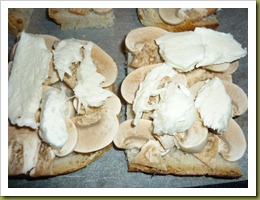 Crostini con funghi. mozzarella e origano (3)
