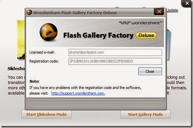 Wondershare Flash Gallery Factory Deluxe screenshoot