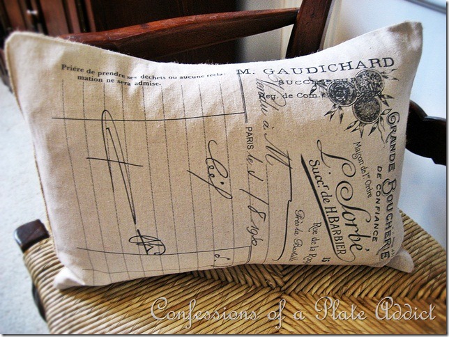 CONFESSIONS OF A PLATE ADDICT French Tea Towel Pillow 2