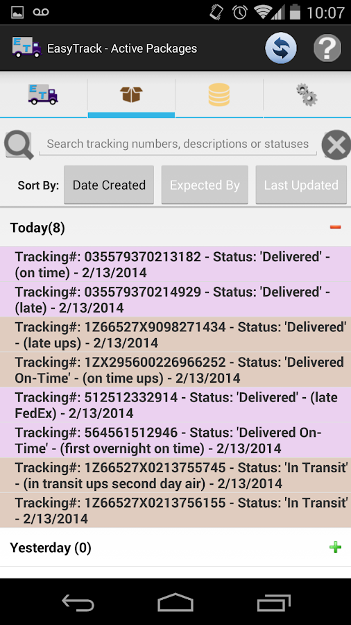    EasyTrack Package Tracking App- screenshot  