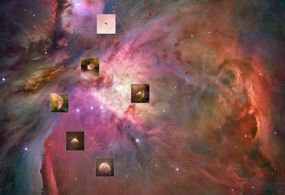 discos protoplanetários descobertos na M42