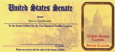 Sheva Apelbaum Senate Pass