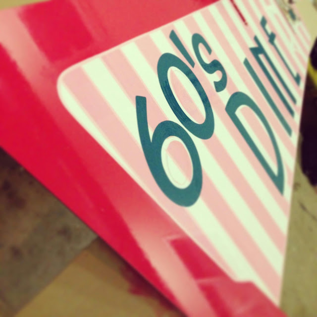 Tj Pinstriping: 60's Diner Sign