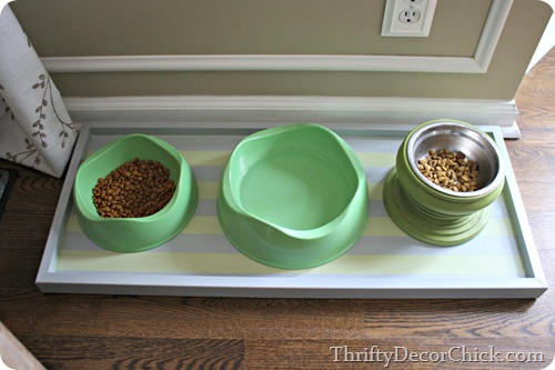 DIY pet food tray