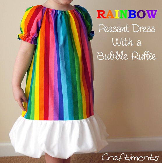 rainbow bubble ruffle peasant dress 4