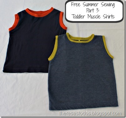 Free Summer Sewing Toddler Muscle Shirts