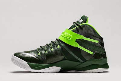 lebron shoes white and green