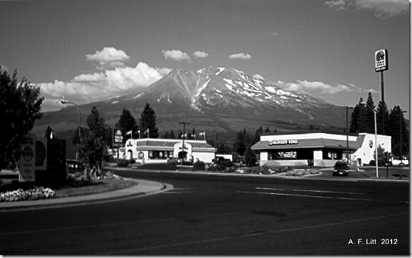 Mt. Shasta from Weed, California.  July 2004.