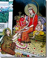 Sita worshiping Parvati