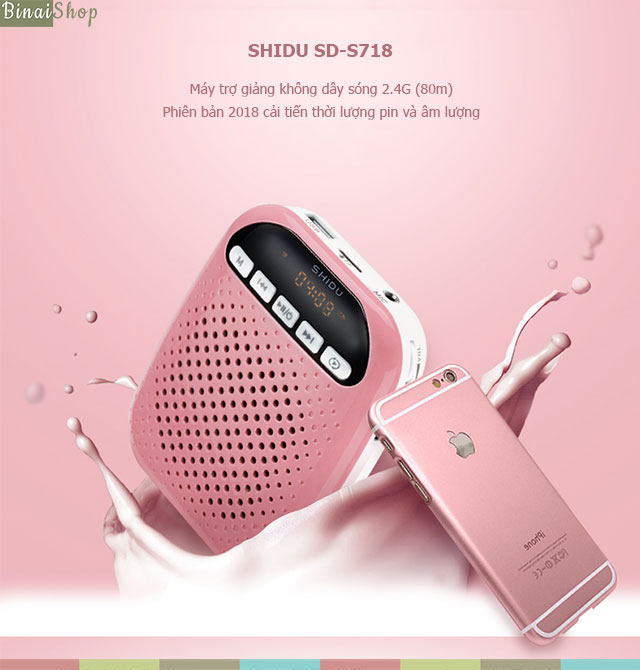 Máy trợ giảng không dây 2.4G mới 2018 SHIDU SD-718