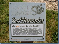 1652 Alberta Lethbridge - Indian Battle Park - rattlesnake sculpture sign