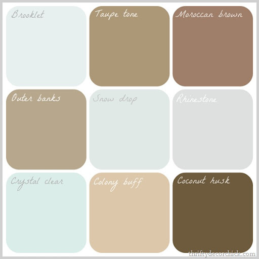 brown paint palette