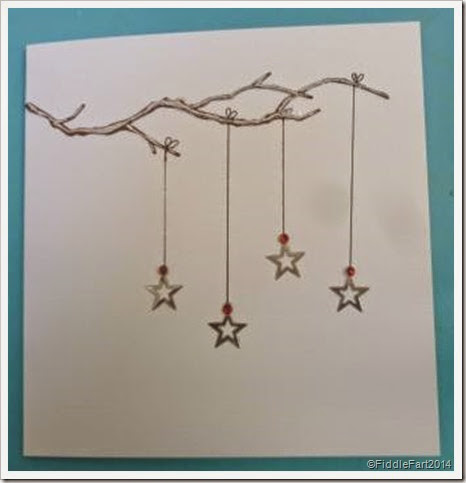 Stars on a branch card
