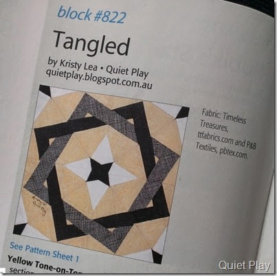 Tangled block in Quiltmaker vol 9