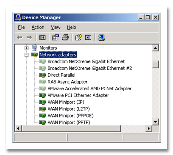 Information Technologies Ghosted Network Adapter After P2V Using