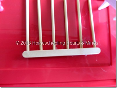 step 4 for making your own abacus @Homeschooling Hearts & Minds