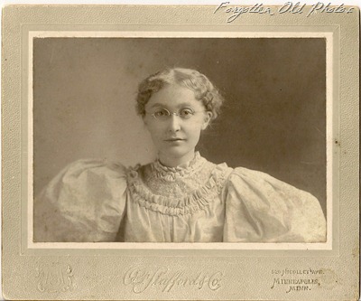 Gal with Glasses and Huge sleeves Solway 1896 to 1901