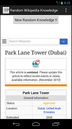 【免費娛樂App】Random Wikipedia Knowledge-APP點子