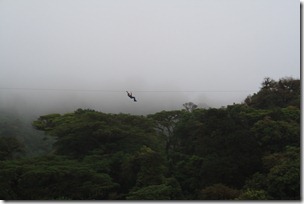 Feb 1, 2012: a zip liner on the long line we were on yesterday