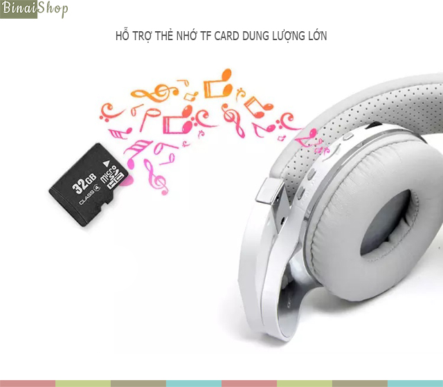 Tai nghe nhạc chụp tai Bluetooth Bluedio T2S