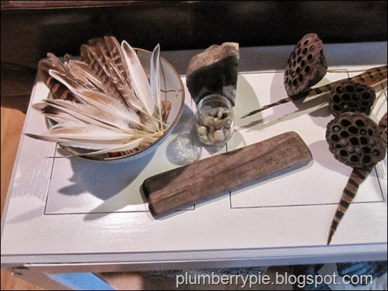 fall vignette with natural elements - plumberry pie