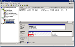 how to extend system volume windows 2003 vmware