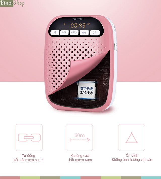 Máy trợ giảng không dây 2.4G mới 2018 SHIDU SD-718
