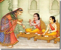 Lakshmana and Rama eating