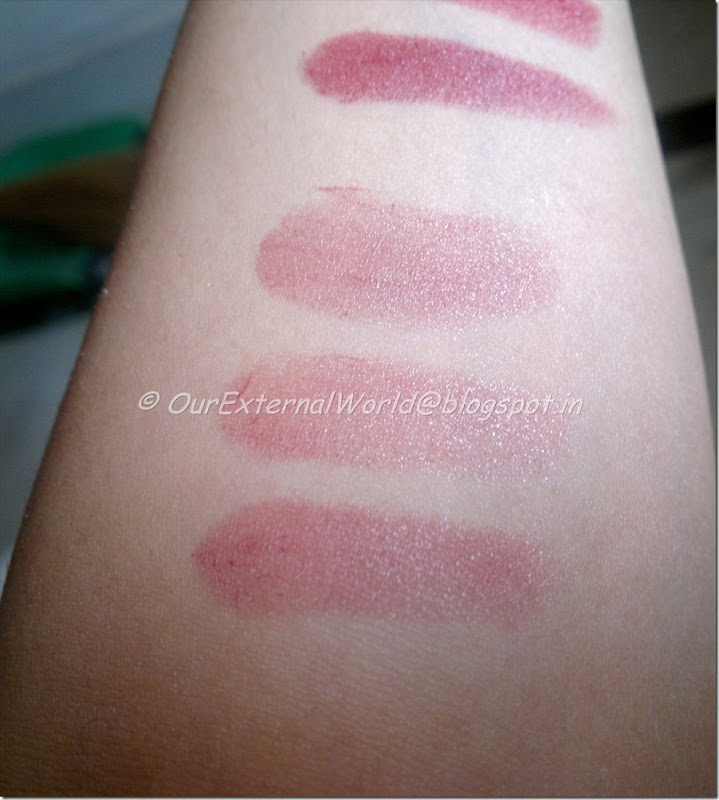 Lipstick Collection - 3 nude color swatches