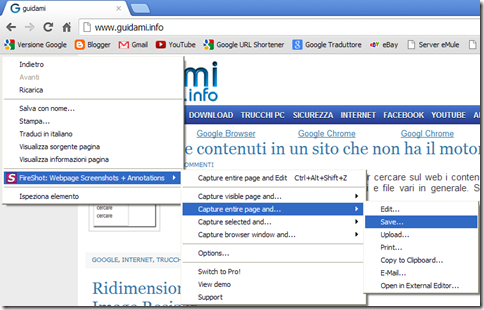 FireShot su Google Chrome FireShot su Google Chrome