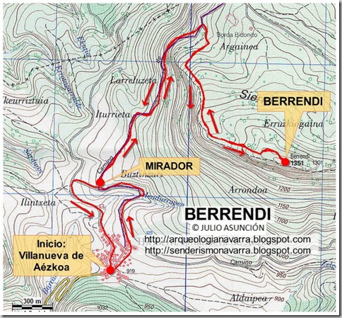 Mapa ruta Berrendi