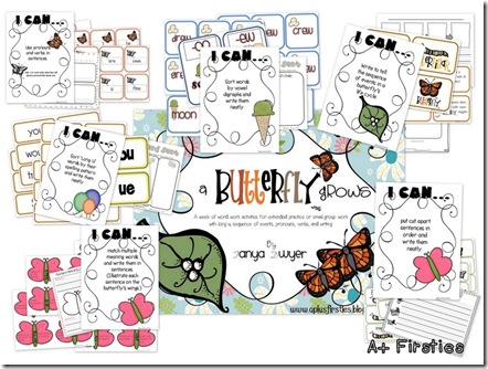 A Butterfly Grows Word Work