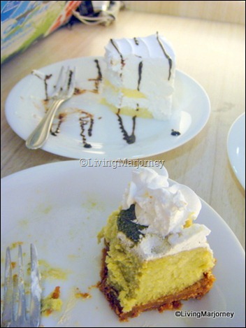 Akiba Cafe Megamall: Green Tea Cheesecake and Yogurt Soft Cake