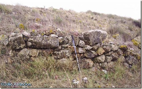 Restos de muro del poblado de El Negret