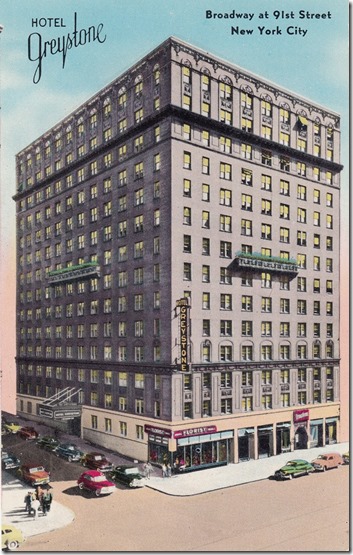 Greystone Hotel, New York City Vintage Postcard pg. 1