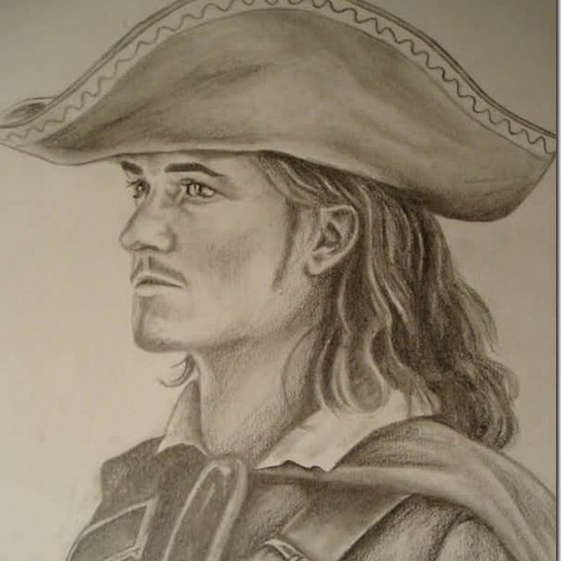 Dibujos del pirata Capitan Jack Sparrow