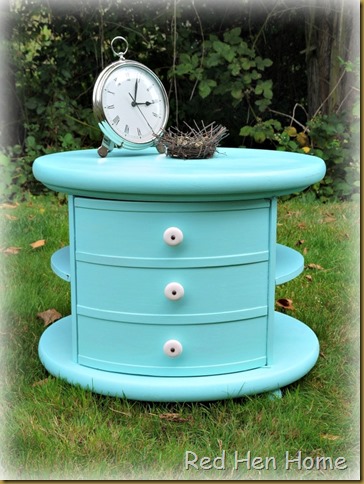 Red Hen Home Round Aqua Table 2
