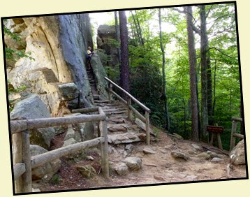 12 - Fat Man's Squeeze stairs to top of Natural Bridge