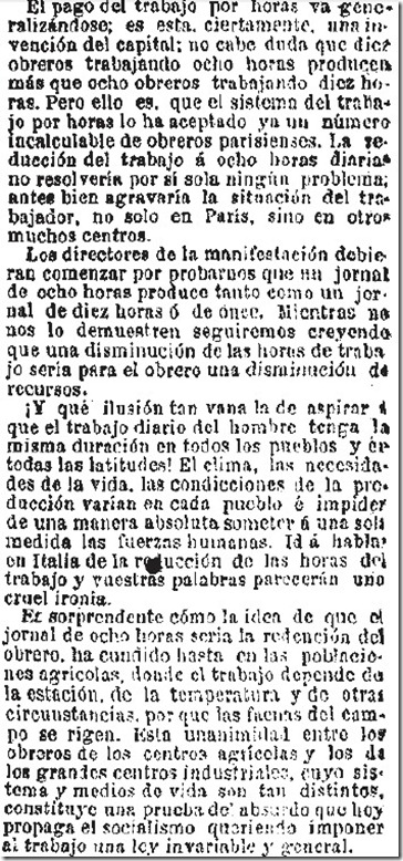 1890-04-28 - El Liberal - 01 (Críticas al 1º de Mayo - 2)