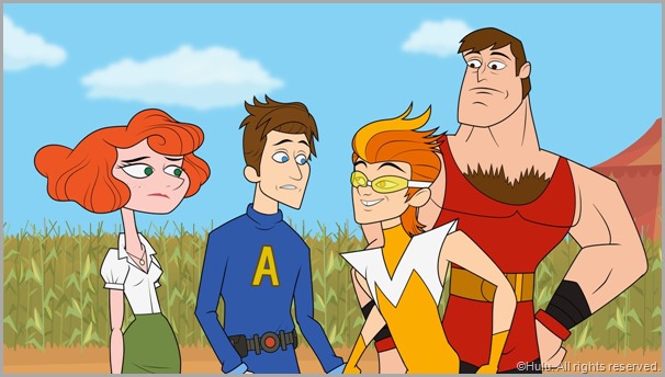 Some of the motley crew that is THE AWESOMES. A Hulu exclusive. CLICK IMAGE to enlarge.