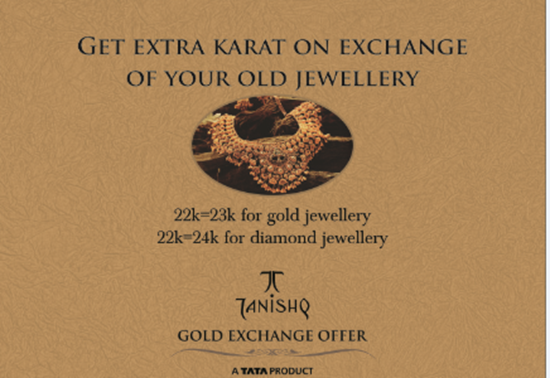get extra karat on exchange of yur old jewellery from Tanishq