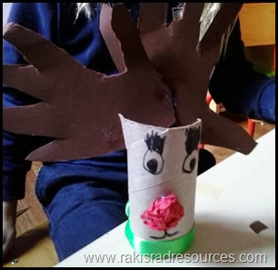 Toilet paper tube reindeer and snowmen - a great Christmas craft for kids - featured on Raki's Rad Resources.